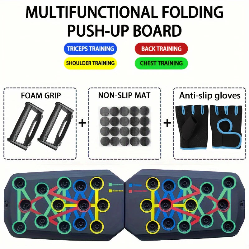 Portable Multifunctional Push-Up Board Set for Comprehensive Chest, Abdomen, Arms, and Back Training