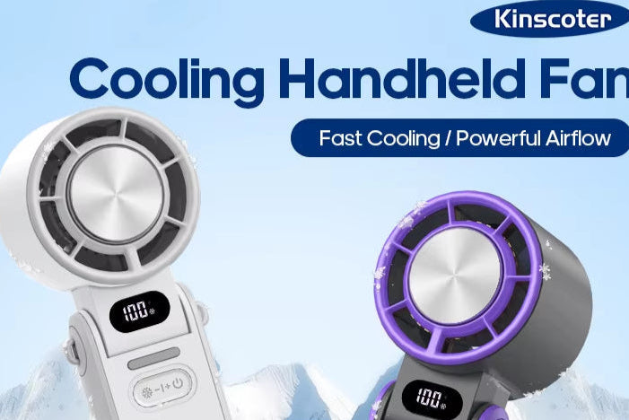 Outdoor Foldable Portable Handheld Fan Mini Cooling Rechargeable 3600Mah 100-Level Free Control High Speed Turbo Fan