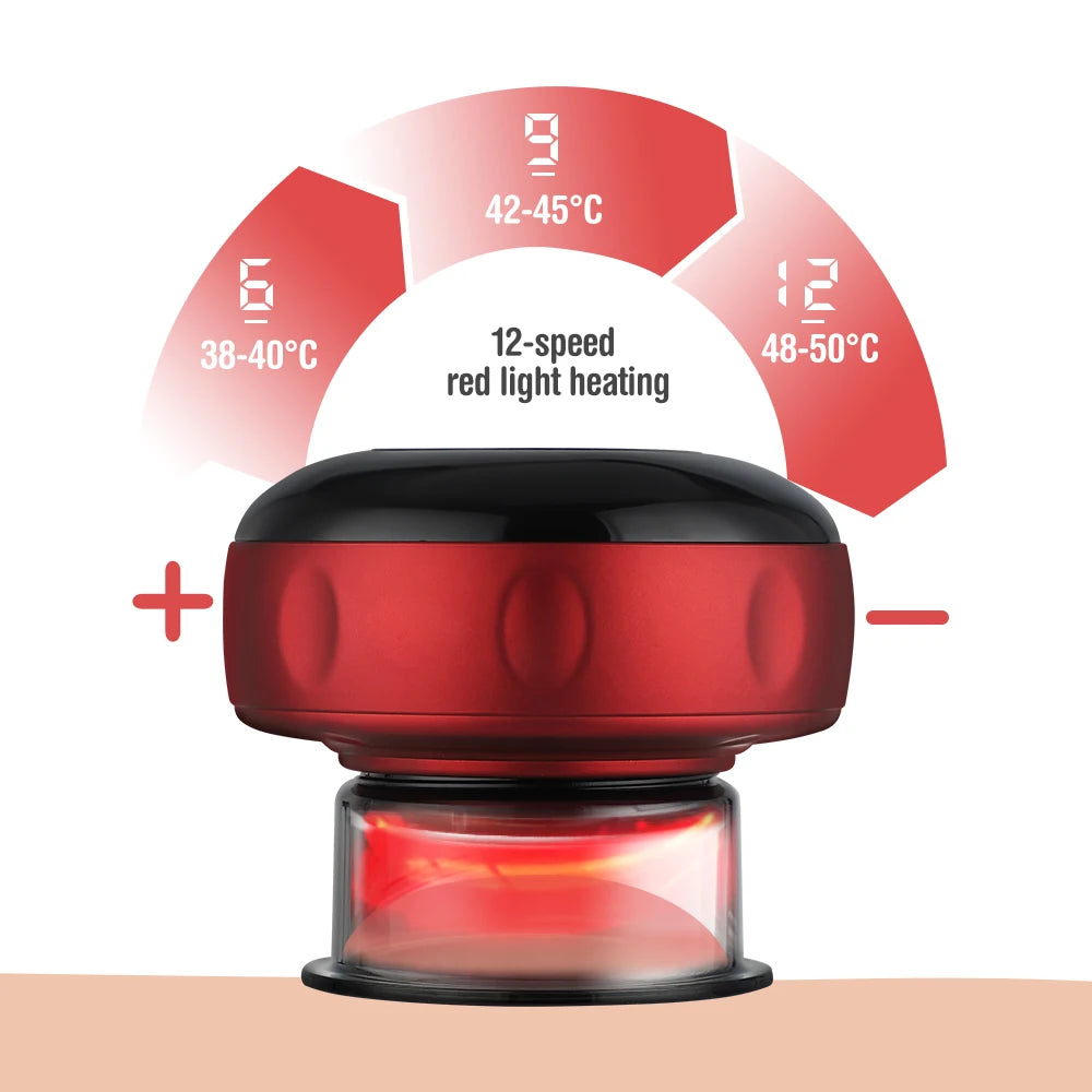 3-in-1 Electric Cupping Massager – Vacuum Suction, Heating & Scraping Therapy for Neck, Back, Arms & Body